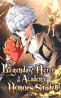 Portada de El heroe de nivel legendario prodigio de la academia.